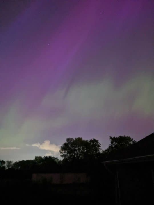 The northern lights in Jenison on May 10, 2024. (Courtesy Jason King)