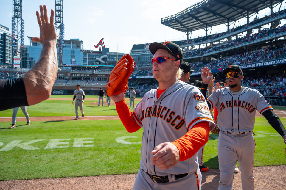 靠著9局上Joc Pederson的保送擠回超前分，巨人成功以1分之差終止3連敗。（MLB Photo by John Adams/Icon Sportswire via Getty Images）