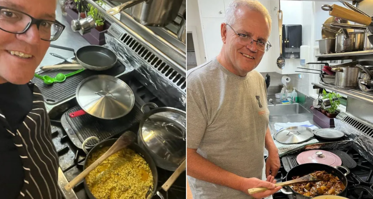 Scott Morrison also attracted controversy over his curry dinners. Source: Facebook. 