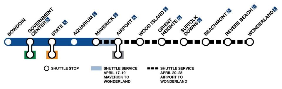 MBTA service changes announced for the month of April