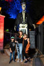 <p>meeting a serious skeleton at Haunt'Oween L.A., sponsored by KiwiCo, at The Promenade at Westfield Topanga on Oct. 5.</p>