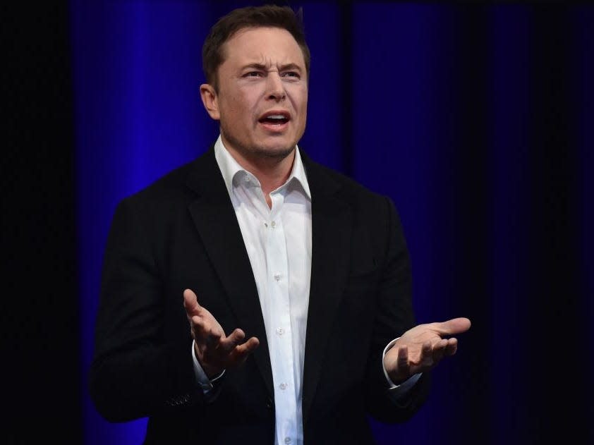 Elon Musk confused gesture