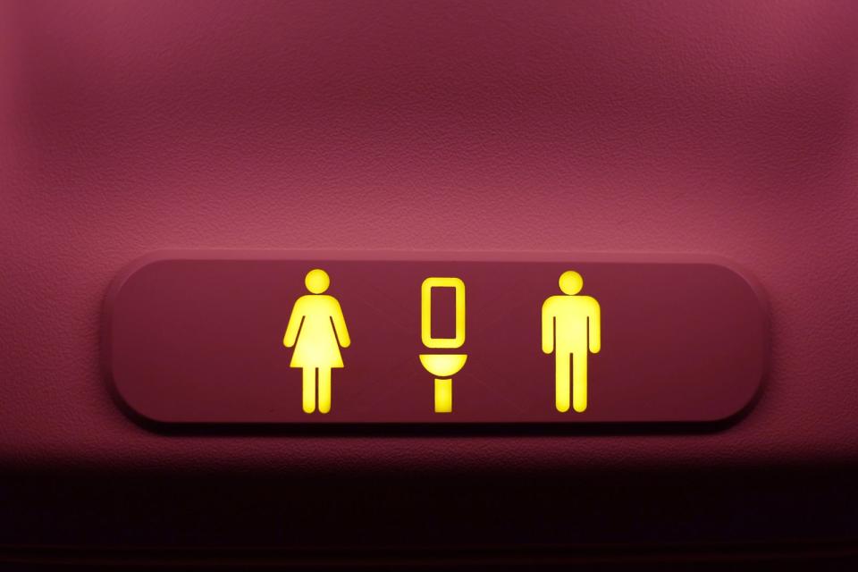 Flugzeug-Toilette