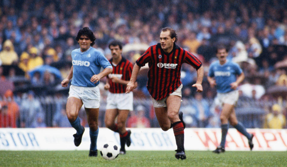 <p>Wilkins moved to AC Milan in 1984 and played for three years before but failed to win any silverware </p>