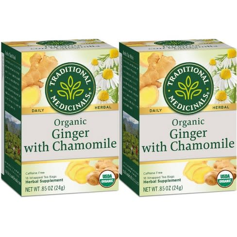 Traditional Medicinals Organic Ginger with Chamomile Herbal Leaf Tea, 16 Tea Bags (Pack of 6) (Amazon / Amazon)