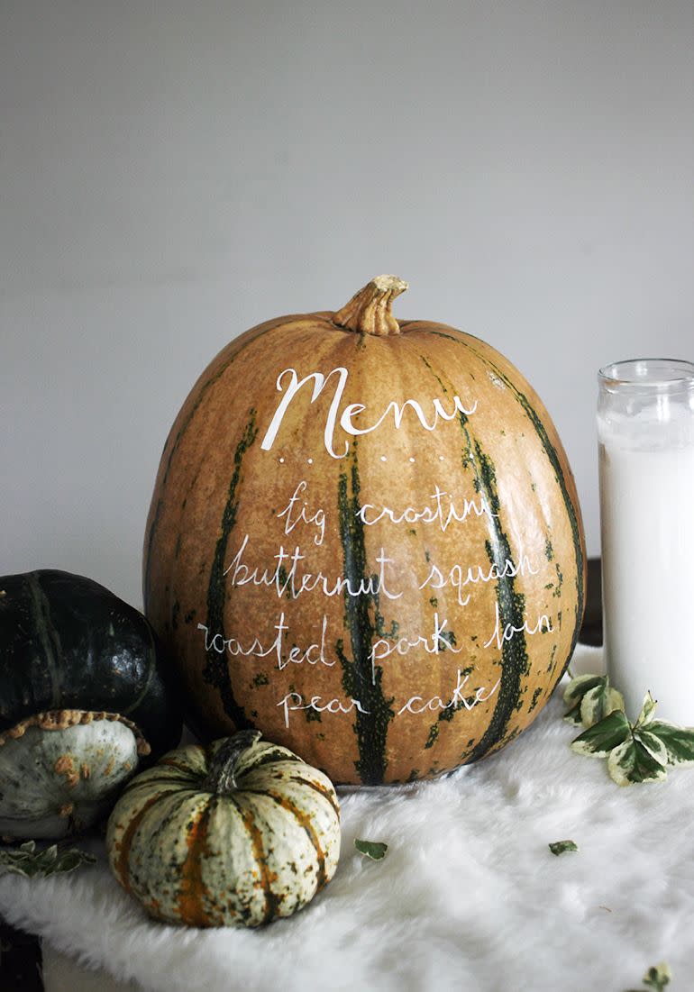 DIY Pumpkin Menu