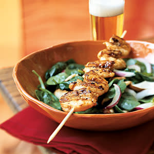 Spinach Salad with Grilled Shrimp