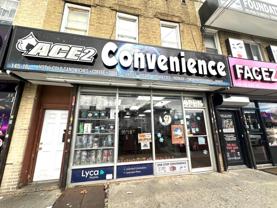 The 49-year-old victim was struck once in the arm following an argument with another man inside the Ace2 Convenience store on 145th Avenue and 243rd Street in Queens. Brigitte Stelzer