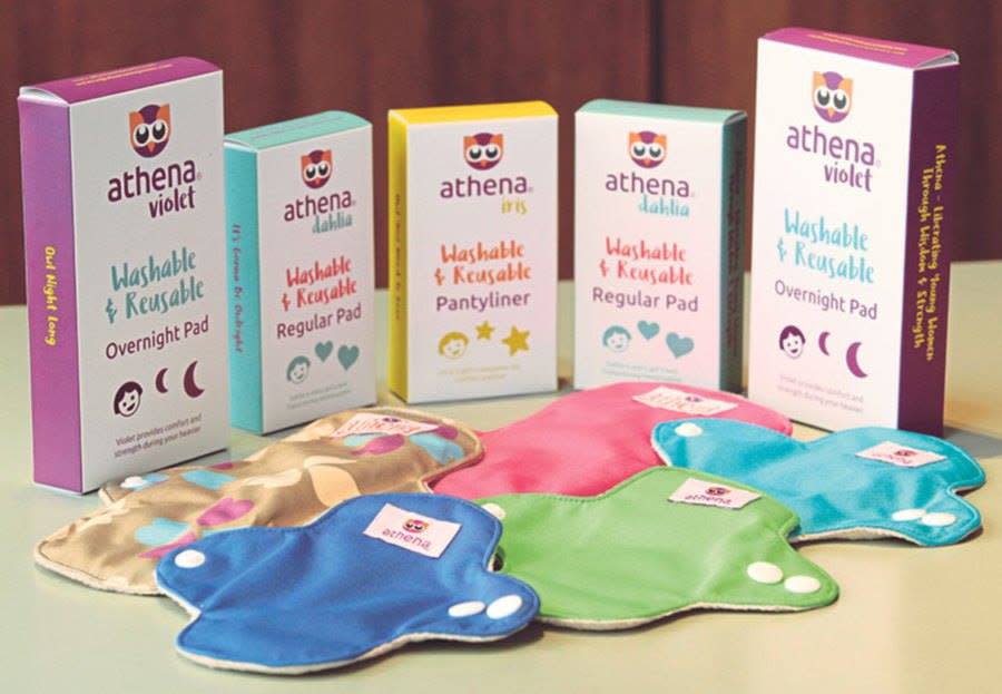 Some of the reusable pads offered by Athena Empowers. — Picture from Facebook/athenaempowers