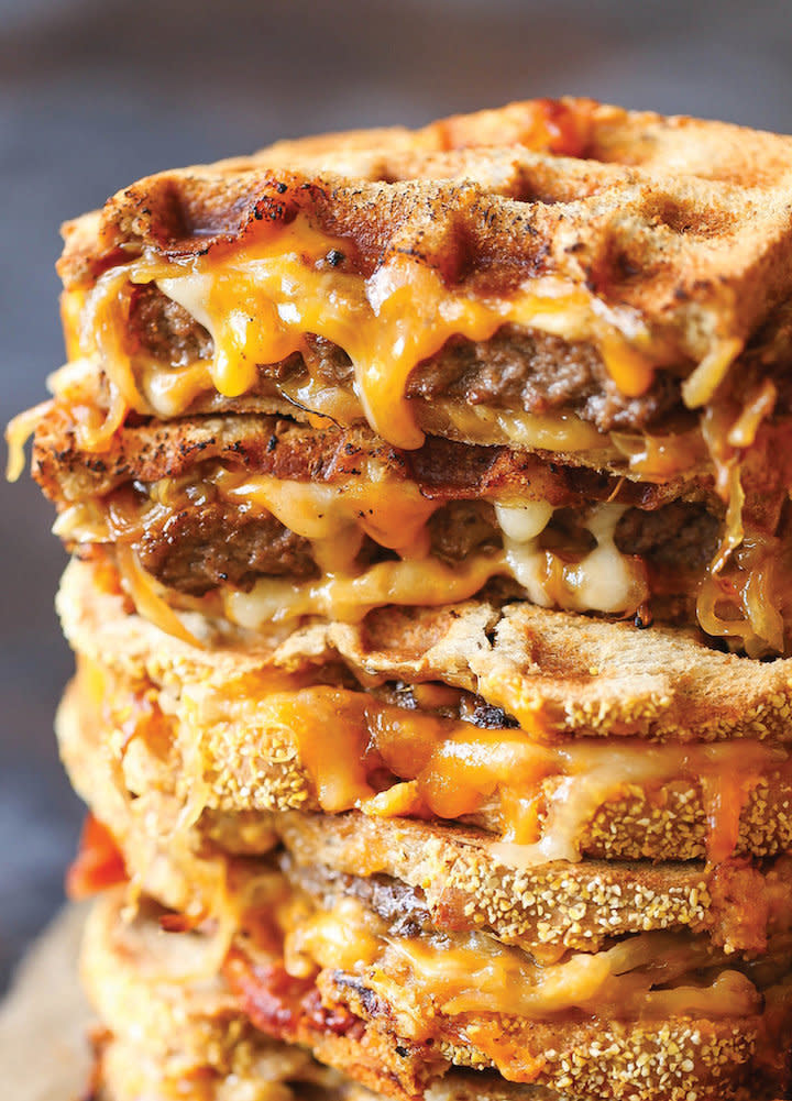 <strong>Get the <a href="http://damndelicious.net/2016/10/30/patty-melt-grilled-cheese/" target="_blank">Patty Melt Grilled Cheese recipe</a>&nbsp;from Damn Delicious</strong>