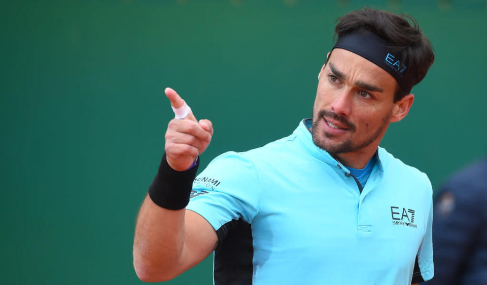 Fabio Fognini pointing the finger Credit: PA Images