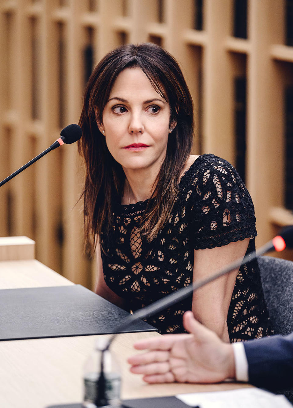 Mary-Louise Parker at the THR Tony Nominees Roundtable. - Credit: Photographed by Nina Westervelt