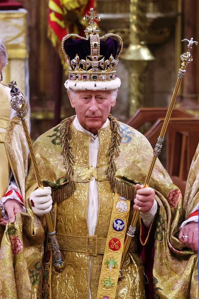 King Charles III after being crowned during his coronation ceremony. Getty Images