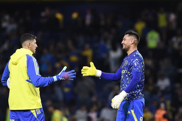 Sergio Romero antes del partido la fase clasificatoria de la Copa Sudamericana 2024 entre Boca Juniors y Sportivo Trinidense en el Estadio Alberto J. Armando el 9 de Abril de 2024 en Buenos Aires, Argentina.