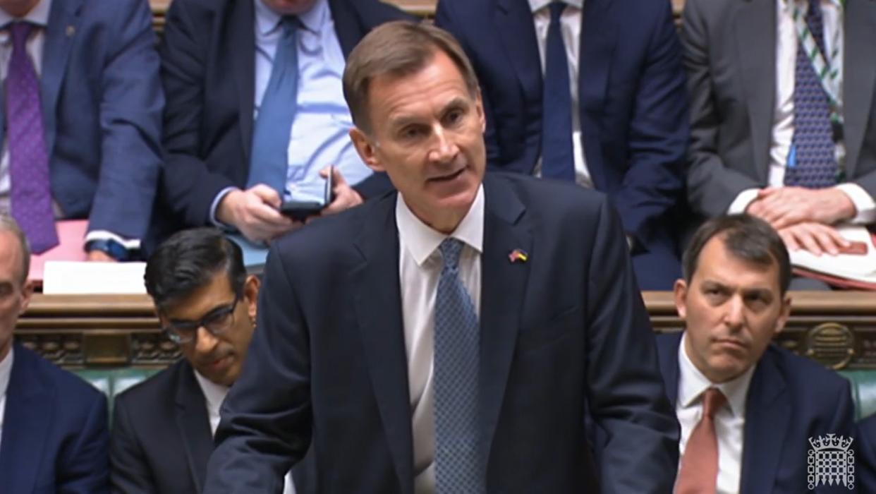 Chancellor of the Exchequer Jeremy Hunt delivering his autumn statement to MPs in the House of Commons, London. Picture date: Thursday November 17, 2022.