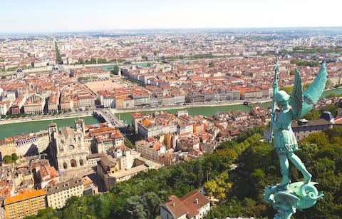 Aerial view of Lyon - Credit: Getty