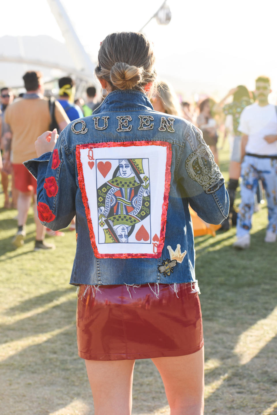 This attendee wore a DIY “Queen” denim jacket