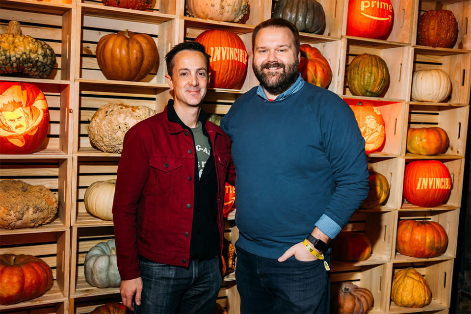 Simon Racioppa and Robert Kirkman at the Invincible Season 2 Special Screening.