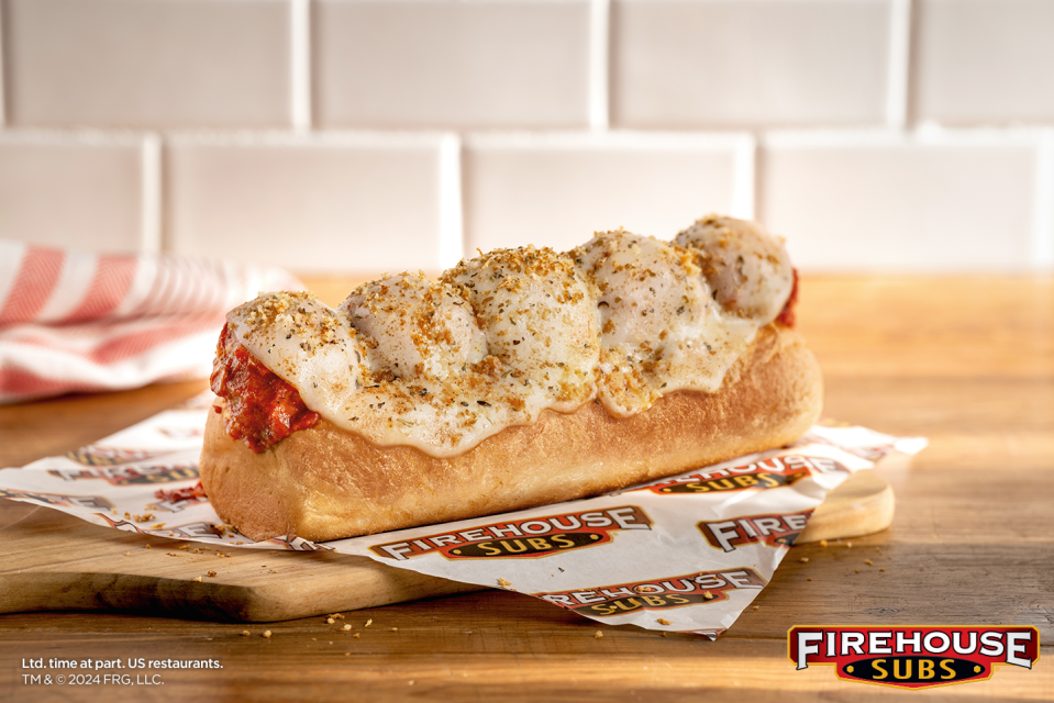 For Presidents Day, Firehouse Subs is giving anyone who has the same first name as a U.S. president or first lady a free sandwich when they buy one. The offer includes the sandwich chain's new Chicken Parmesan Meatball Sub, shown here.