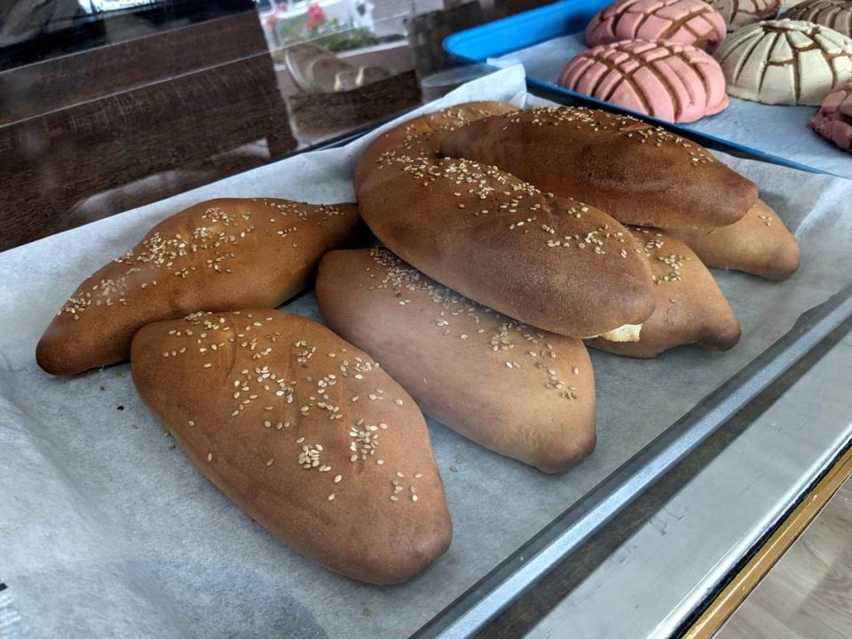 The jalapeño and cream cheese bread is the most popular item at Azúcar, Old City Bakery in Collinsville.