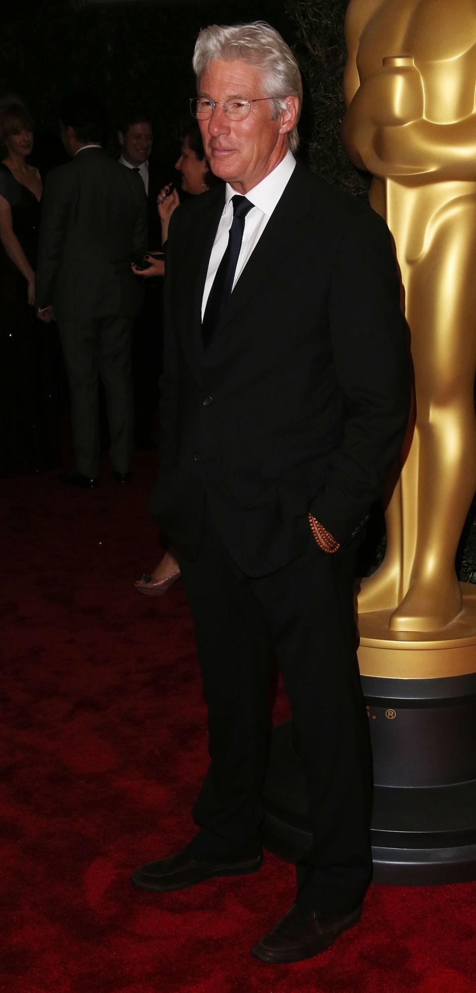 HOLLYWOOD, CA - DECEMBER 01: Actor Richard Gere attends the Academy Of Motion Picture Arts And Sciences' 4th Annual Governors Awards at Hollywood and Highland on December 1, 2012 in Hollywood, California. (Photo by Frederick M. Brown/Getty Images)