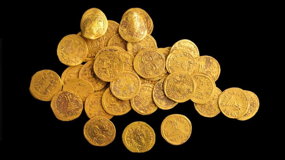 Byzantine gold coins in Israel