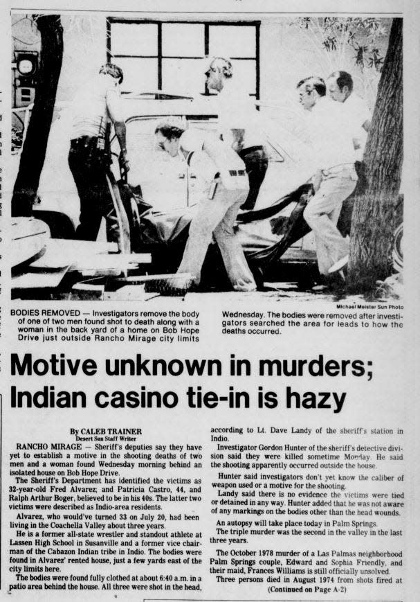 A front-page story from the July 2, 1981, edition of The Desert Sun.