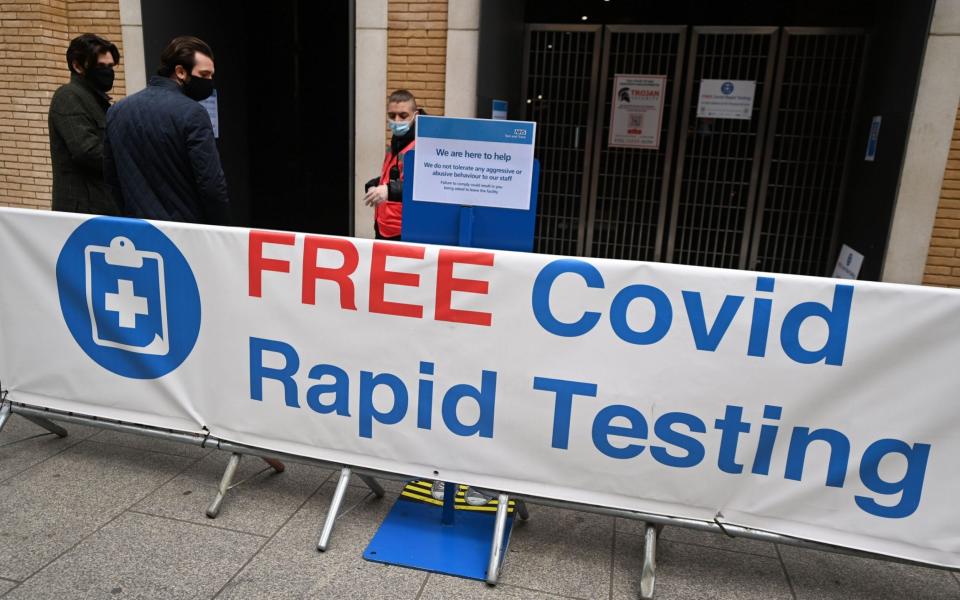 A free rapid Covid-19 test centre in London, Britain - Andy Rain/EPA-EFE/Shutterstock
