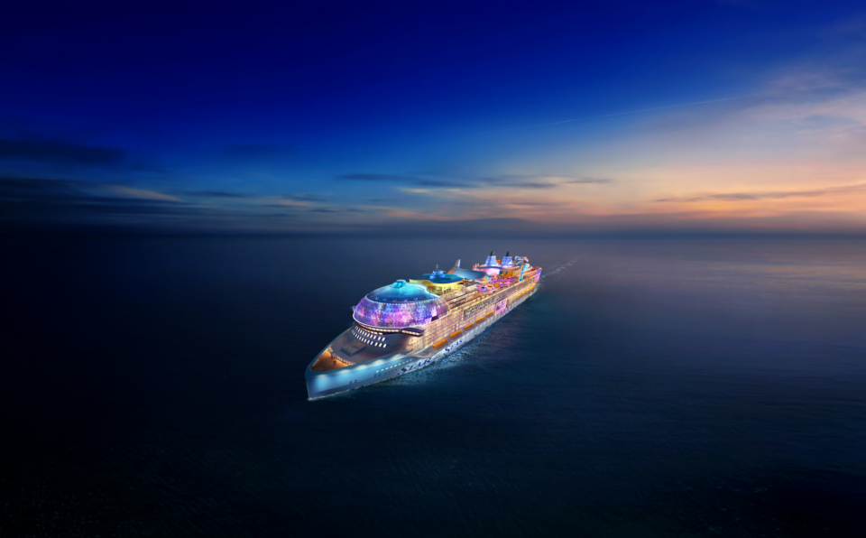 This is an artist's rendering of Royal Caribbean International's Star of the Seas, which is now under construction in Finland, and is scheduled to debut at Port Canaveral in July 2025. It will be the world's largest cruise ship.
