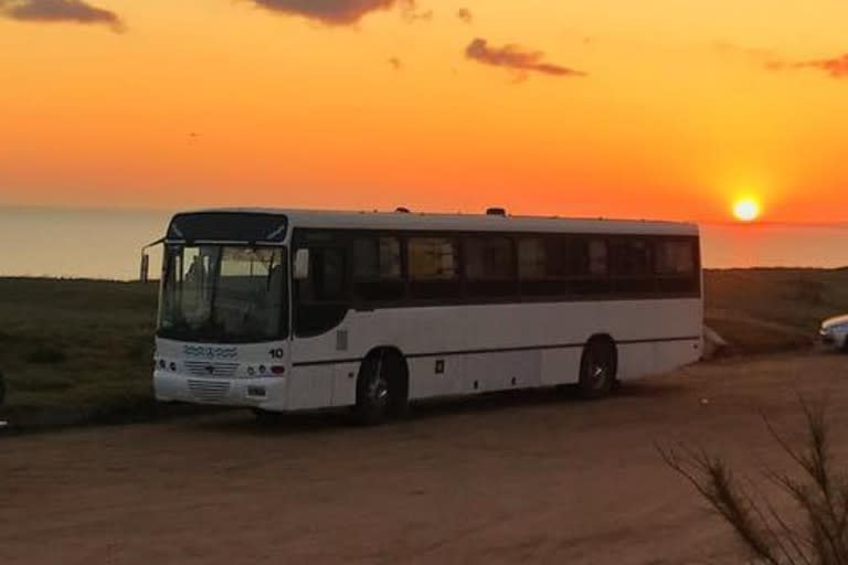 El colectivo siempre está listo para ponerse en marcha y recorrer el mundo