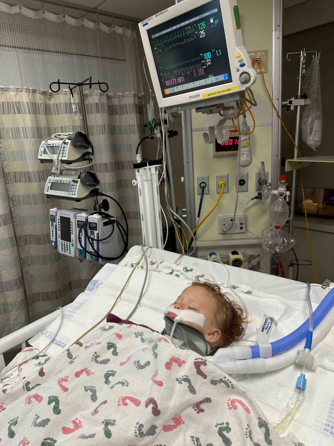 A Kennewick toddler was flown to Sacred Heart Children’s Hospital in Spokane after being attacked by dogs.