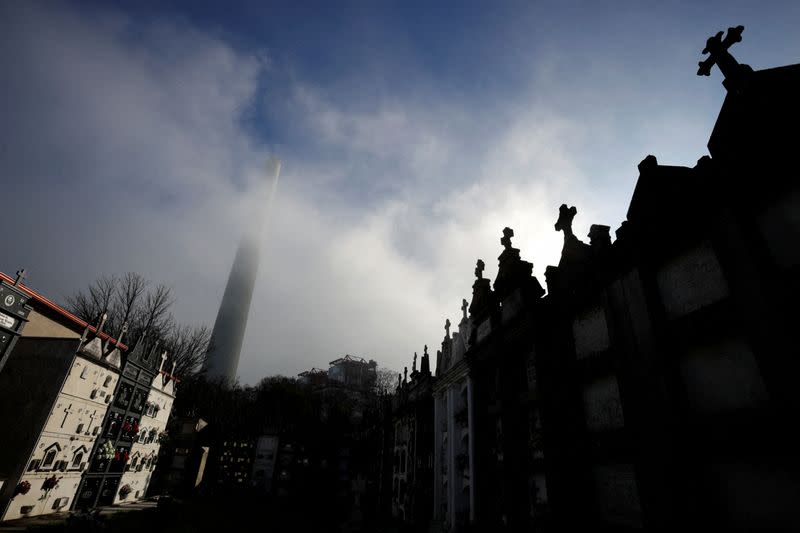 FILE PHOTO: Europe's carbon price nears the 100 euro milestone