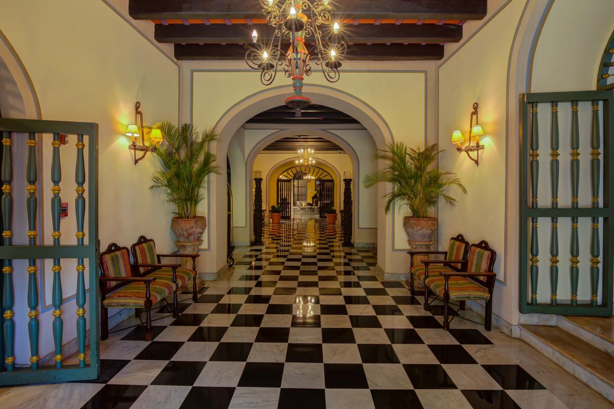 hallway in el convento hotel