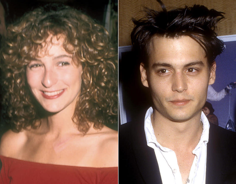 <b>33. His engagement to Jennifer Grey:</b> Not wasting much time, in 1989, Depp had a short-lived love affair with the "Dirty Dancing" actress. They were briefly engaged, but broke it off in 1990.