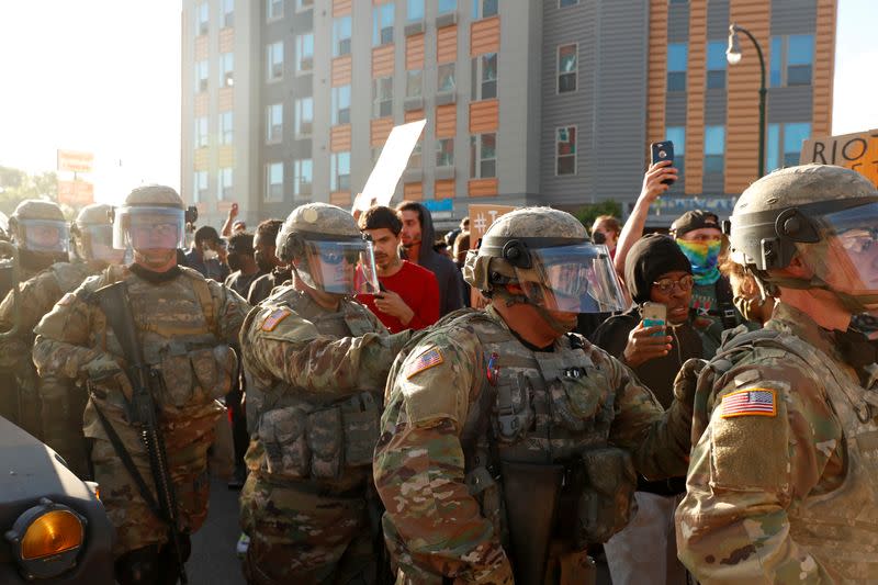 Protest following the death in Minneapolis police custody of African-American man George Floyd