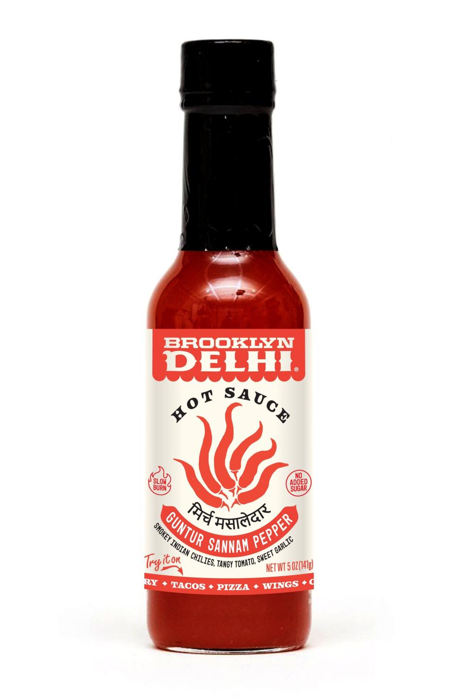 7) Guntur Sannam Hot Sauce 5 oz.