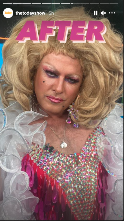 Karl Stefanovic in drag on the Today show