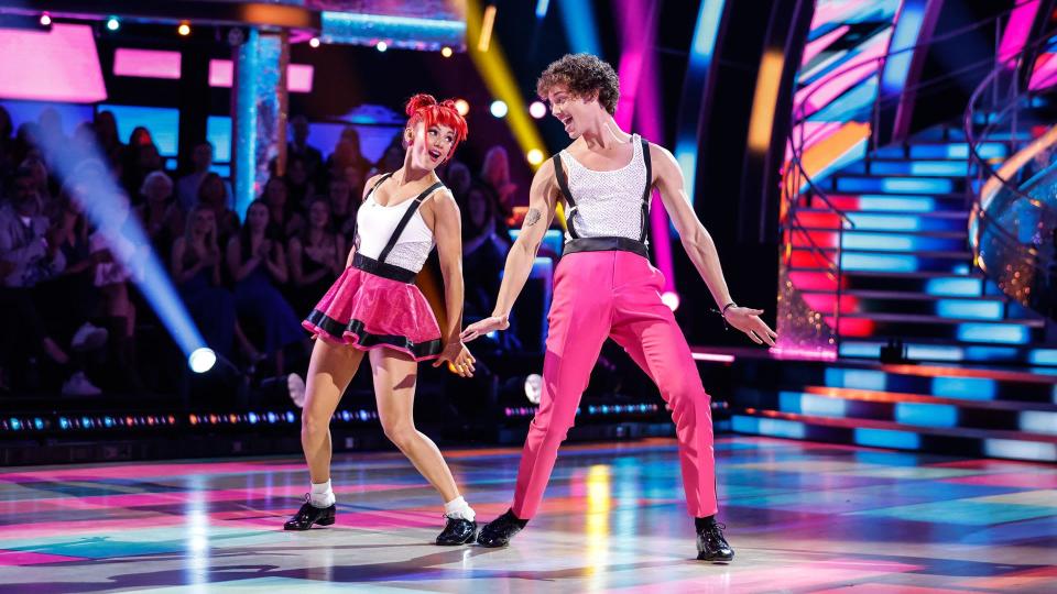 Bobby Brazier and Dianne Buswell dancing the Charleston on Strictly Come Dancing 