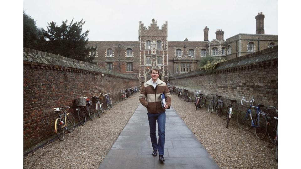 Prince Edward on his 21st birthday at Cambridge University