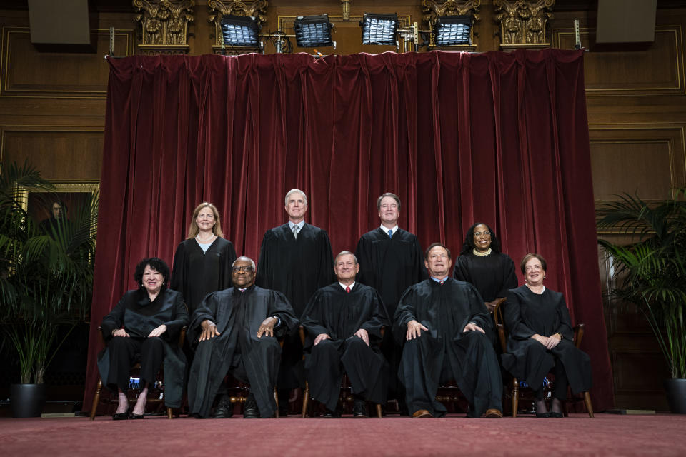 Members of the Supreme Court  in Washington, D.C. (Jabin Botsford / The Washington Post via Getty Images file)