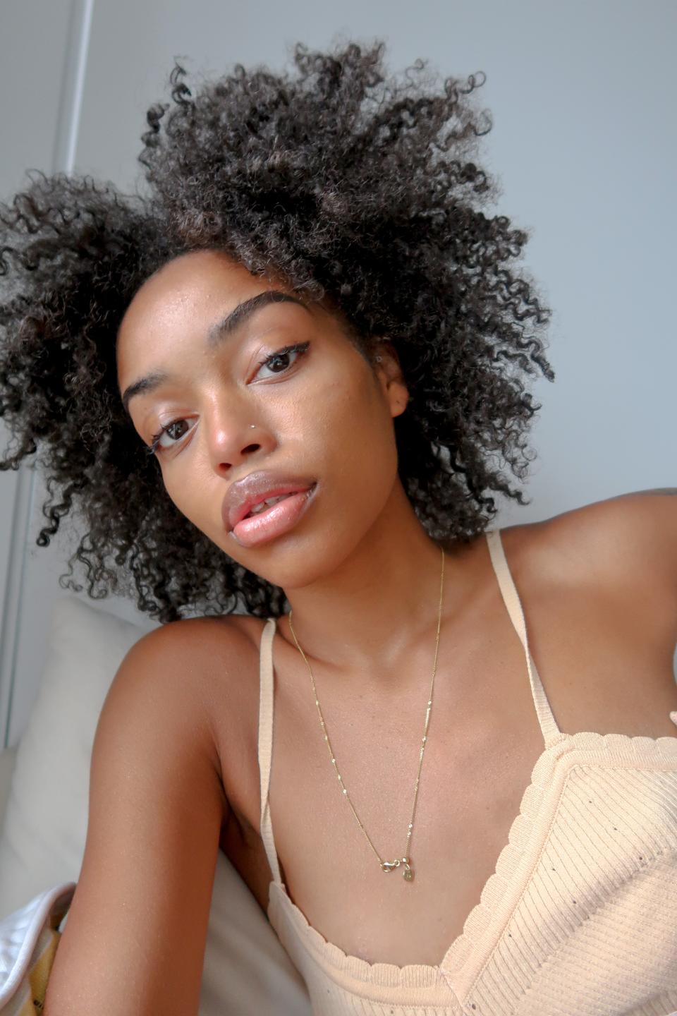 “A simple twist out has been my go-to curly style lately. I am a wash-and-go girl at heart, but also trying to retain length, so twist outs are less manipulation.”