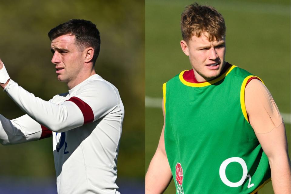 George Ford (left) and Fin Smith look set to vie to start at fly half (Getty/Fotor)