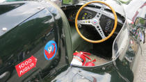 Cockpit detail of the 1956 Jaguar D Type