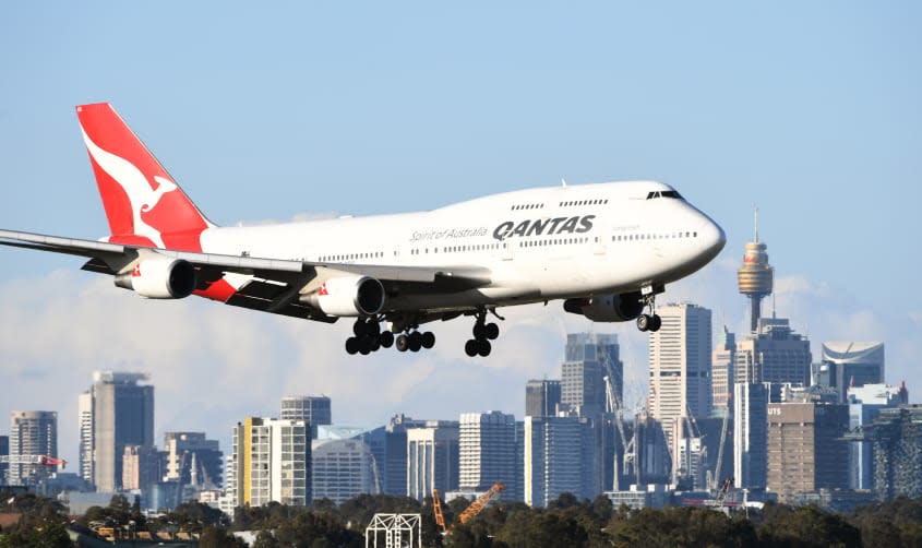 A Qantas airplane