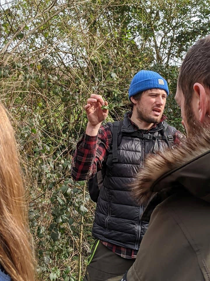 Jim Parums, who is a professional forager, leading a tour. (Jim Parums/SWNS)