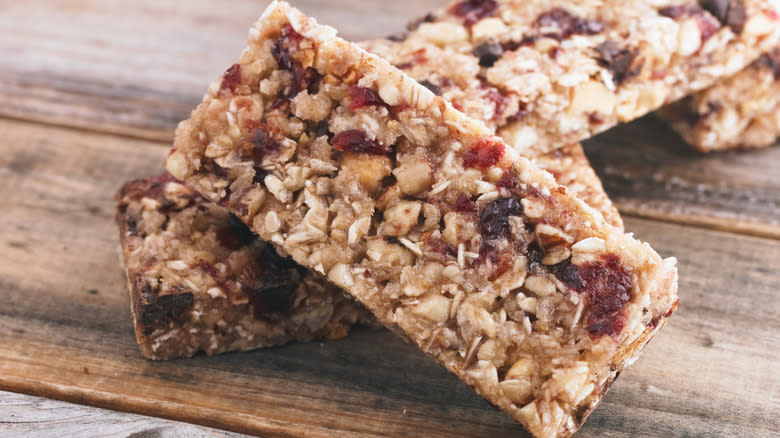 Homemade fruit and nut bars