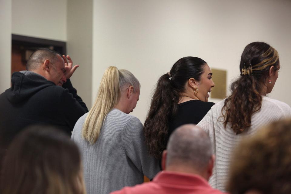 Hannah Bono gives a victim impact statement while standing next to her father, mother and family members, following the jury’s decision against Beth Ann Turban, 39, on the deaths of her two brothers, Christian Bono, 16, and Matthew Bono, 15, who were involved in a fatal car crash with friend Nehemiah Turban, 16, on Aug. 1, 2020, in Port St. Lucie. “The last 3 1/2 years have been the most excruciating years of my life and my family's life," Hannah Bono said. “The world has been a darker place without my brothers in it. The house is quieter, the laughs are no longer and our hearts are forever missing our brothers.”