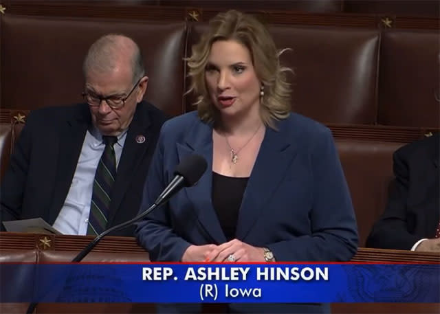 在衆議院的辯論會中，共和黨Iowa 愛荷華州的議員Ashley Hinson 說，TikTok 這次的大突襲（Stunt) 更證明我們的看法（ 指非禁不可！/RadioIowa@RadioIowa