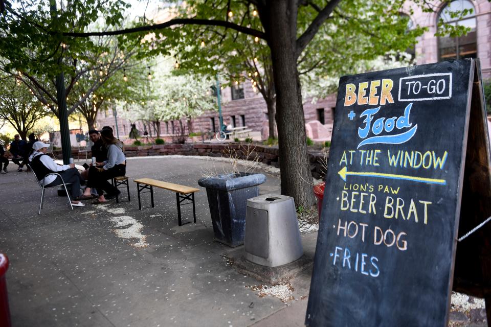 Fernson Brewing Co. Downtown serves beer and food to-go on Friday, May 8, 2020 in downtown Sioux Falls, S.D. 