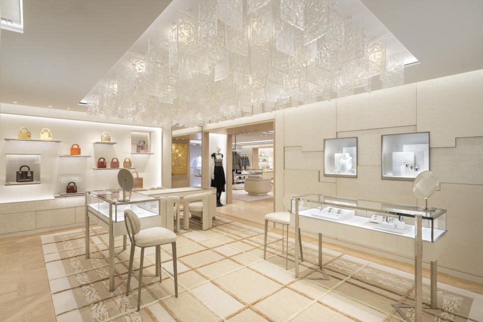 The fine jewelry department in Dior’s flagship on Canton Road in Hong Kong. - Credit: Marcel Lam/Courtesy of Dior